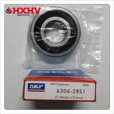 6306-2RS1 Size 30x72x19 mm SKF Single Row Chrome Steel Deep Groove Ball Bearing For Printing Machine