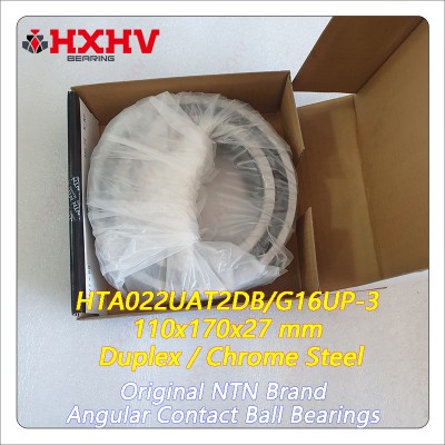 HTA022 HTA022UAT2DB/G16UP-3 HTA022UAT2DB/GNP4L Duplex Chrome Steel 110x170x27 mm NTN Angular Contact Ball Bearings