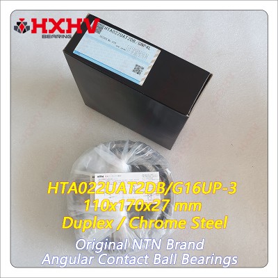 HTA022 HTA022UAT2DB/G16UP-3 HTA022UAT2DB/GNP4L Duplex Chrome Steel 110x170x27 mm NTN Angular Contact Ball Bearings