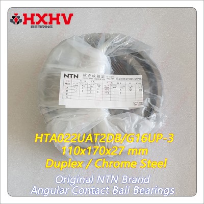 HTA022 HTA022UAT2DB/G16UP-3 HTA022UAT2DB/GNP4L Duplex Chrome Steel 110x170x27 mm NTN Angular Contact Ball Bearings