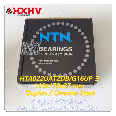 HTA022 HTA022UAT2DB/G16UP-3 HTA022UAT2DB/GNP4L Duplex Chrome Steel 110x170x27 mm NTN Angular Contact Ball Bearings