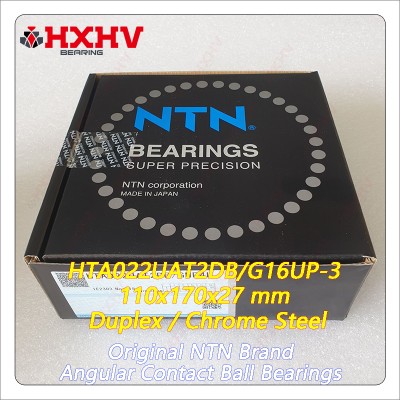 HTA022 HTA022UAT2DB/G16UP-3 HTA022UAT2DB/GNP4L Duplex Chrome Steel 110x170x27 mm NTN Angular Contact Ball Bearings