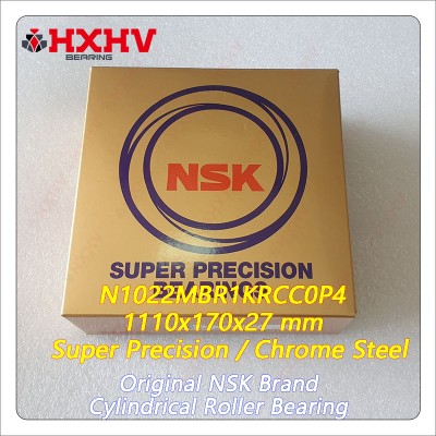 N1022 N1022MBR1KRCC0P4 N1022BMR1KRCC0P4 Super Precision Chrome Steel 110x170x27 mm NSK Cylindrical Roller Bearing