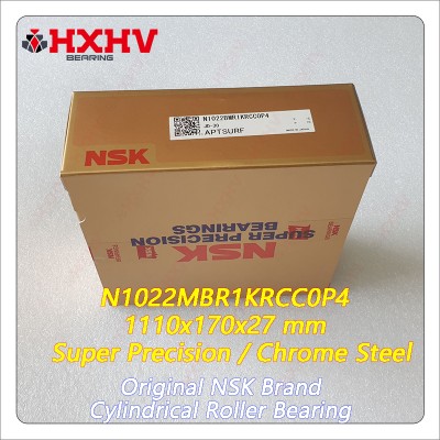 N1022 N1022MBR1KRCC0P4 N1022BMR1KRCC0P4 Super Precision Chrome Steel 110x170x27 mm NSK Cylindrical Roller Bearing