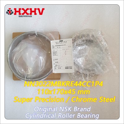 NN3022 NN3022MBKRE44CC1P4 Super Precision Chrome Steel 110x170x45 mm NSK Cylindrical Roller Bearing