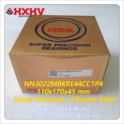 NN3022 NN3022MBKRE44CC1P4 Super Precision Chrome Steel 110x170x45 mm NSK Cylindrical Roller Bearing