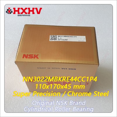 NN3022 NN3022MBKRE44CC1P4 Super Precision Chrome Steel 110x170x45 mm NSK Cylindrical Roller Bearing